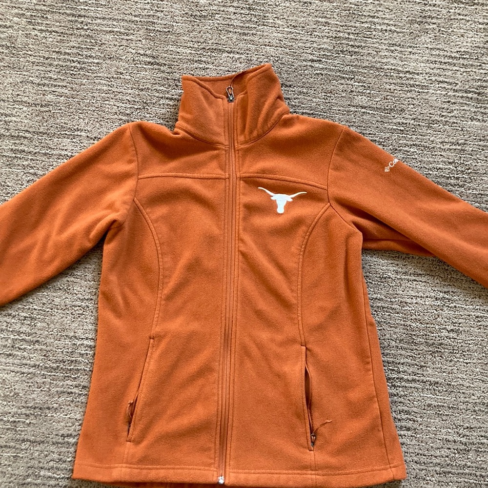 Ladies small Columbia Longhorns full zip jacket in burnt orange